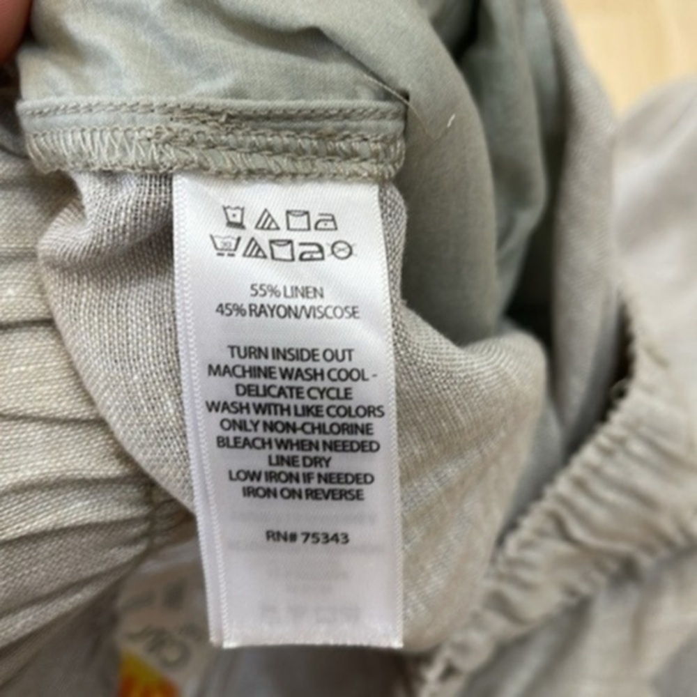 C&C California Gray wide leg linen/rayon/viscose pants size S color Gray - Picture 8 of 12